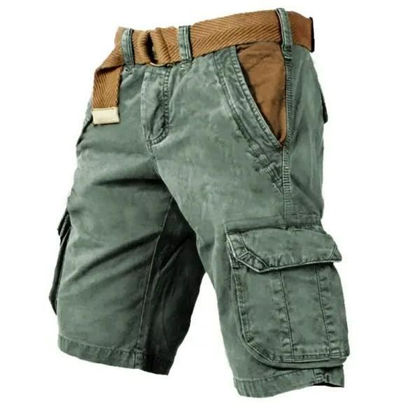 LOVZFMLL Men's and Big Men's Causal Cargo Shorts, Summer Loose Fit Classic Shorts, Men's Shorts for Workout and Daily Life Army Green XL
