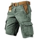 thumbnail image 3 of Pantalones de Trabajo de Tamaño Mayor Pantalones Cortos de Algodón Deportivos Sueltos, Pantalones Casuales de Cinco Cuartos con Múltiples Bolsillos, 3 of 5