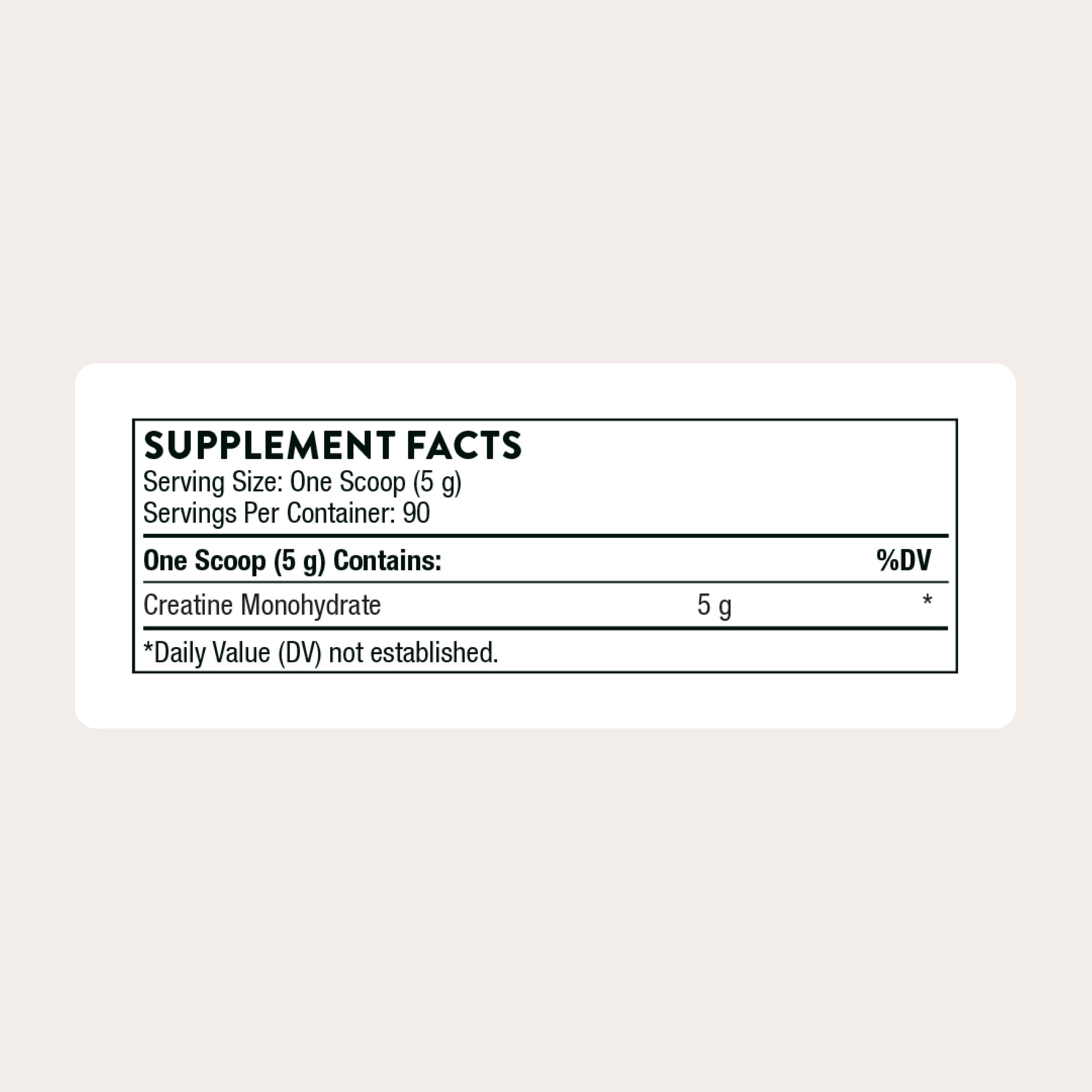 THORNE Creatine - Micronized Creatine Monohydrate Powder - Support for Muscles & Cognitive Function* - For Women & Men - Unflavored - NSF Certified for Sport - 5 g per Serving - 90 Servings