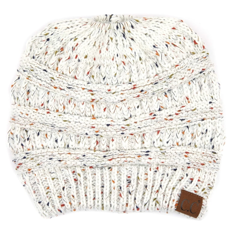 CC Confetti Messy Bun Ponytail Beanie for Adult and Teen  display picture 3