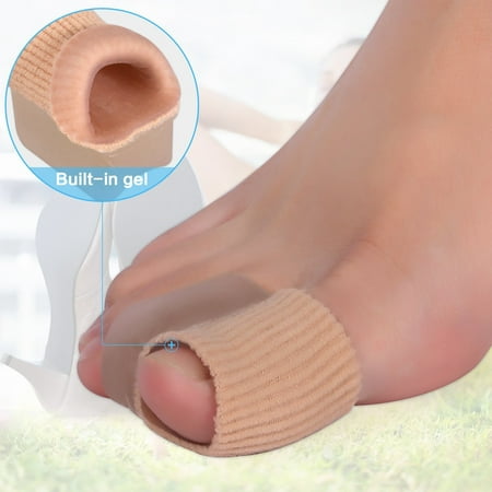 2 Pairs Hammer Toe Straightener Protector Sleeve Tube with Big Toe Gel Spacers for Bunion, Hallux Valgus, Toe Alignment, Overlap Toes in Shoes, Sleeve Tube,Hammer Toe Straightener