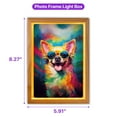 thumbnail image 5 of Hippie Chihuahua Portrait oil painting Watercolor Tie-dye Vintage Acrylic Plaque with Wood Photo Frame Box Dog Lover Gifts Idea Light Box - 00015, 5 of 5