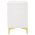 thumbnail image 6 of DUOSONG White And Gold 2-Drawer Rectangular Nightstand, Wood Furniture, Bedroom Furniture, 6 of 11