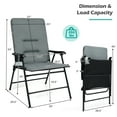 thumbnail image 7 of Topbuy Outdoor Folding Chair Collapsible Enlarged Chair with Cup Holder Grey, 7 of 7