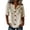 Beige, variant on Women's Roll-up Short Sleeve Shirt Summer Henley Neck Button Down Tee Boho Floral Print Tops Casual Soft Breathable Top Flower Graphic Blouse for Work and Daily wear Beige XL
