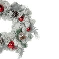 thumbnail image 5 of Northlight Heavily Flocked Pine with Ornaments Artificial Christmas Wreath - 24" - Unlit, 5 of 6