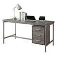 thumbnail image 1 of Monarch Specialties 60" Modern Home Office Computer Desk w/ Drawers, Dark Taupe, 1 of 6