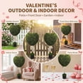thumbnail image 5 of QenASHaing Valentines Heart Shaped Topiary Trees, Valentine's Day Decorative Plants with Bow Tie, 2.5 Ft Faux Plant for Indoor & Home Decor, 5 of 7