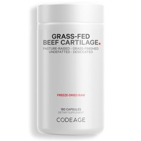 Codeage Grass-Fed Beef Cartilage, 180 Capsules