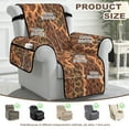 thumbnail image 4 of TSOVTHRID Brown Leopard Lightning Print Recliner Chair Covers Stretch Recliner Slipcovers Reclining Furniture Protector Washable Sofa Couch Cover with Storage Pocket for Pets Dog Cat, 4 of 7