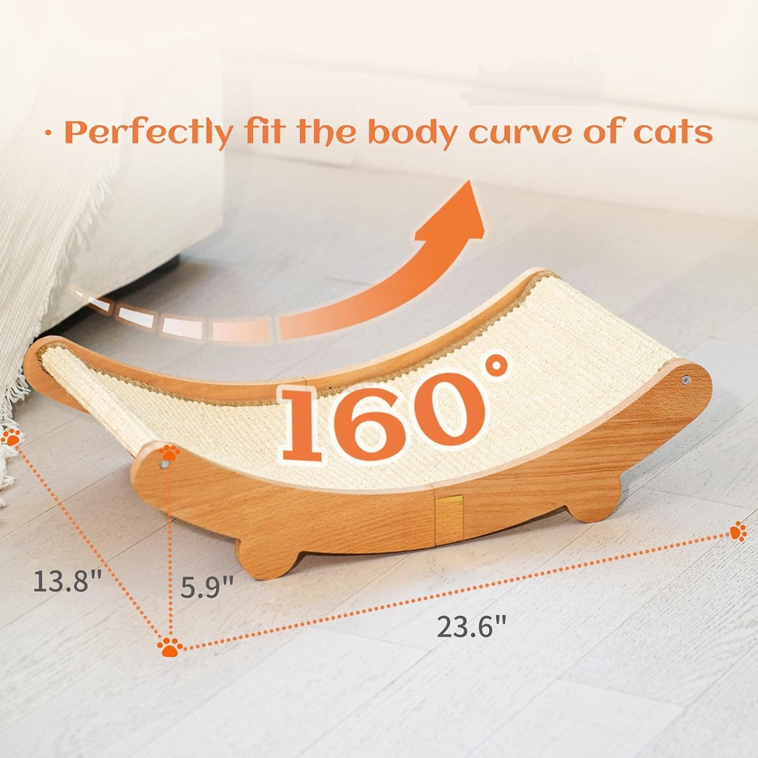 Sisal Cat Scratcher Bed for Indoor Cats Hammock for Scratching Pad Cat Chair Nartural Sisal Cat Scratch Post for Large Cat Scratcher Lounge(Extra Large)