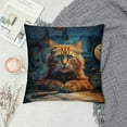 thumbnail image 2 of JEUXUS  Funny Throw Pillow Cover Black Cat Decor, Black Cat Mom Gifts, Cat Gifts for Cat Lovers Cat Mom, Throw Pillow Covers , Cat Pillow Covers Pillow Decorative for Sofa Bedroom, 2 of 5