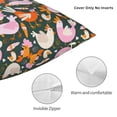 thumbnail image 3 of Honeii Roosters and Chicks Print Throw Pillow, Square Decorative Pillow Forms Soft Fluffy Plump Pillow Decorative Pillow Inserts,Couch Pillows-12"x12", 3 of 7