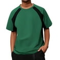thumbnail image 2 of Men's Casual Short Sleeve Color Block T Shirt for Summer Fashion Stylish Spliced Top Lightweight and Comfortable for Daily Wear, 2 of 3