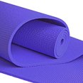 thumbnail image 2 of Yoga Accessories Deluxe 84" Extra Long Non Slip Pilates Mat, Dark Purple, 2 of 3