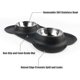 thumbnail image 4 of Comedero grande negro, antiderrame y antideslizante de silicona para perros, con alfombrilla de acero inoxidable para la comida y comedero automático., 4 of 5