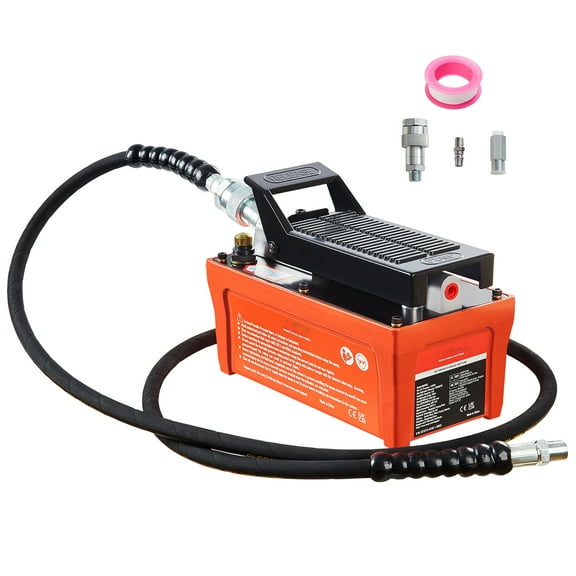 VEVOR Air Hydraulic Pump Foot Operated Pump 10000 PSI 98in³ 6.6ft Auto Body Shop