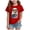 Tshirts-Red, variant on kpoplk Star Spangled Girls Tops Patriotic Short Sleeve T-Shirts 250Th Anniversary USA Flag Tee Casual Shirts(White,13-14 Y)