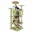 thumbnail image 2 of EDX 54 Inch Multi-Level Cat Tree for Large Indoor Cats - Sturdy Cat Tower with Sisal Scratching Posts, 2 Cozy Condos & Play Toys, Cat Furniture for Active Adult Cats & Kittens, Green, 2 of 6