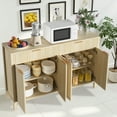thumbnail image 5 of 55" Fluted Buffet Cabinet, Sideboard Buffet Cabinet with Storage &Drawers&Shelves, Modern Kitchen Buffets Storage Cabinets, 5 of 6