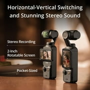 Osmo Pocket 3 Creator, Vlogging Camera with 1 CMOS & 4K/120fps Video, 3-Axis Stabilization, Fast Focusing, Face/Object Tracking, 2 Rotatable Touchscreen, Small Video Camera for Photography