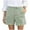 Mint Green, variant on Clearance!,Xunlbb Women Solid Summer Casual Pleated High Waistband Pocket Shorts ,Khaki XL