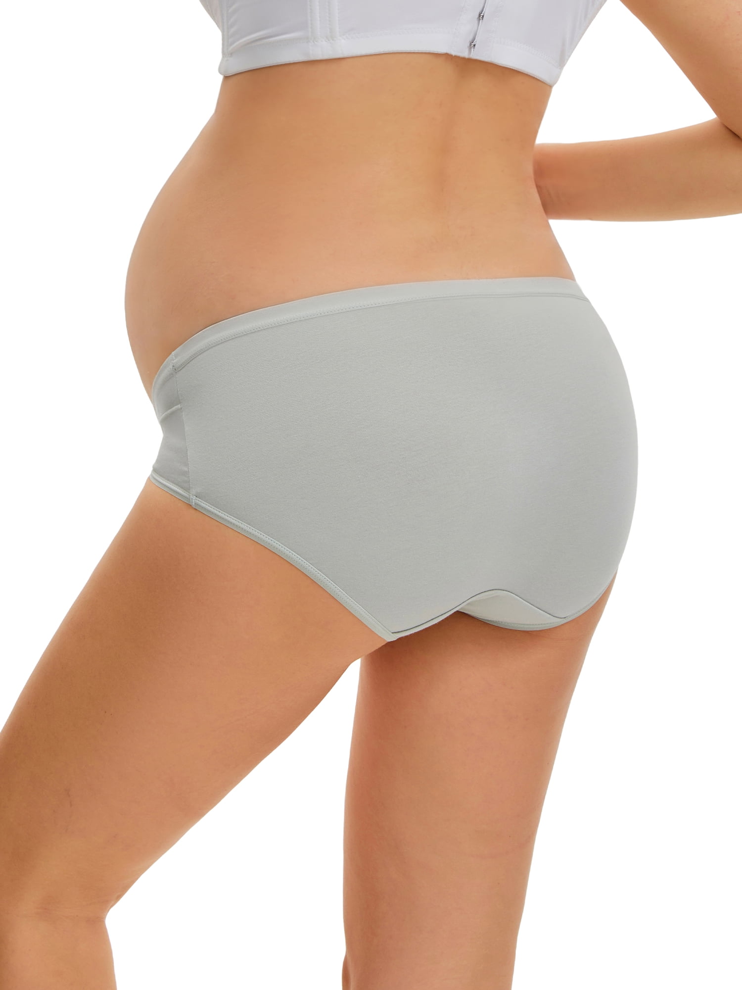 DARING DIVA Women's Maternity Underwear Low Rise Pregnancy Briefs Bump Support XL Green