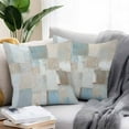 thumbnail image 2 of Waterproof Throw Pillow Covers Set of 2, 26x26 Inch Blue Brown Color Blocks Decorative Pillowcases Outdoor Pillow Slip Cushion Covers Set for Couch Tent Modern Abstract Oil Painting Art, 2 of 7