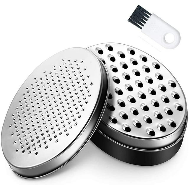 CHUANK Cheese Grater with Food Storage Container and Lid Vegetable Chopper Perfect for Hard Parmesan or Soft Cheddar Cheeses Vegetables ChocolateB