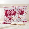 thumbnail image 3 of Happy Valentine's Day Outdoor Waterproof Pillow Covers, Love Hearts Romantic Gray Wooden Decorative Square Throw Pillowcase Sofa Cushion Sham for Patio/Couch/Chair, 18"x18" 2 Pack, 3 of 8