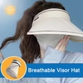 thumbnail image 3 of bestolf Women Sun Hat Empty Top Adjustable Buckle Foldable Cap Summer Cycling Hiking Air Circulation Hat, 3 of 7