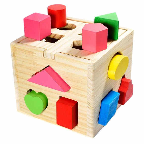Wooden Peg Cube Toy Cube Puzzle Peg Box For Baby & Toddler; Wooden Toys Train Motor Skills, Educational Toys