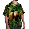 thumbnail image 2 of Saint Patrick's Day Men's Short Sleeve Printed Button Down Beach, Casual, Poplin Shirts for Summer Vacation, 2 of 6