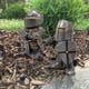 thumbnail image 4 of Estatua de jardín con armadura de caballero enano, escultura de caballero en miniatura para decoración del jardín del hogar, 4 of 9