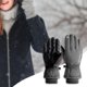 thumbnail image 4 of Guantes Térmicos de Invierno con Dedos de Pantalla Táctil - Guantes Cálidos a Prueba de Viento para Correr Ciclismo Conducción Esquí en La Nieve (Unit Gris M SK19 Macarena Guantes de ciclismo cálidos, 4 of 7