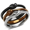 thumbnail image 1 of Bague en Acier Inoxydable Trois Tons IP pour Femmes Sans Pierre en Pierre - Taille 6, 1 of 1