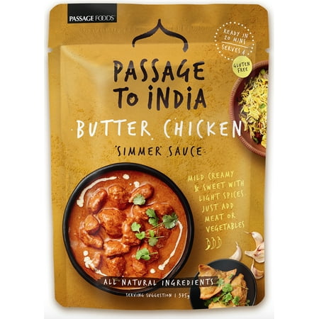 (2 Pack) Passage Foods Passage to India Simmer Sauce, Butter Chicken, 7