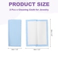 thumbnail image 2 of Uxcell 3.2"x3.2" Jewelry Cleaning Cloth, 2 Pack Double-Sided Fleece Polishing Cloth for Gold, Silver and Jewelry, Sky Blue, 2 of 6
