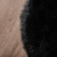 thumbnail image 3 of ORINOVA Black Round Rugs 6ft Fluffy Washable Faux Sheepskin Shaggy Fur Rugs For Bedroom Plush Shag Rug For Living Room Nursery Large Circle Rug, 3 of 9