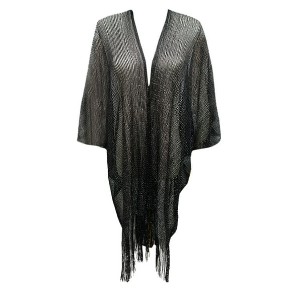 TRUBKH Long Scarf Shawl Crochet Shawl Shawls and Wraps for Evening Dresses Sheer Scarf Sheer Scarf for Women Women Scarves Black One Size