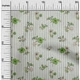 thumbnail image 1 of oneOone Cotton Silk Light Green Fabric Stripe|Leaves & Floral Artistic Fabric For Sewing Printed Craft Fabric By The Yard 42 Inch Wide, 1 of 4