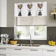 thumbnail image 5 of 2 Pack Valances for Windows, Cute Panda Window Valances for Living Room/Bedroom/Bathroom, Modern Abstract Oil Painting Love Heart Light Filtering Kitchen Curtain Valance Window Treatment 60"W x18" L, 5 of 9