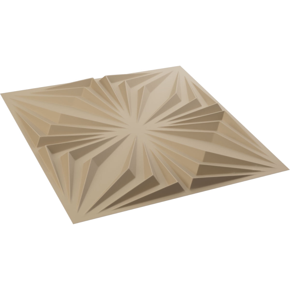 Ekena Millwork 19 5/8"W x 19 5/8"H Asher EnduraWall Decorative 3D Wall Panel, UltraCover Satin Smokey Beige (Covers 2.67 Sq. Ft.)