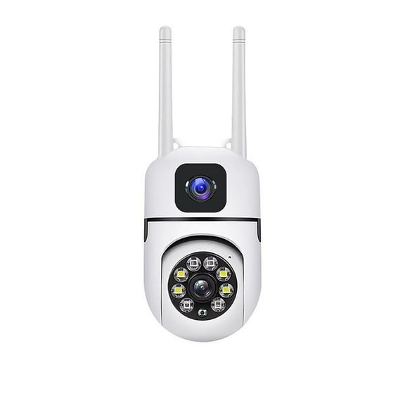 1080P WiFi Security Camera with Motion Detection, Full-Color Night Vision & 355° Pan/Tilt, 2.4GHz Outdoor Surveillance Camera with Floodlight