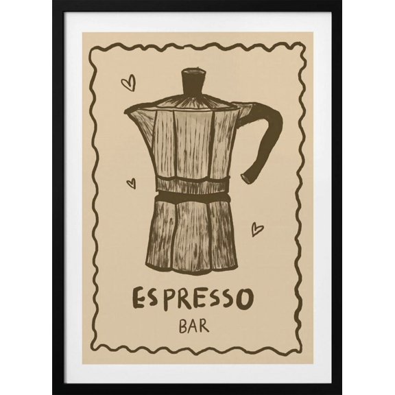 Espresso Framed Art Modern Wall Decor