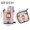 thumbnail image 2 of Yayeee Oven Mitts and Pot Holder Set of 2 Heat Resistant Kitchen Gloves Baking Hot Pad, Watercolor Jar, 2 of 5