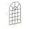 Black Frame Arched Windowpane Accent Mirror by Manor Park