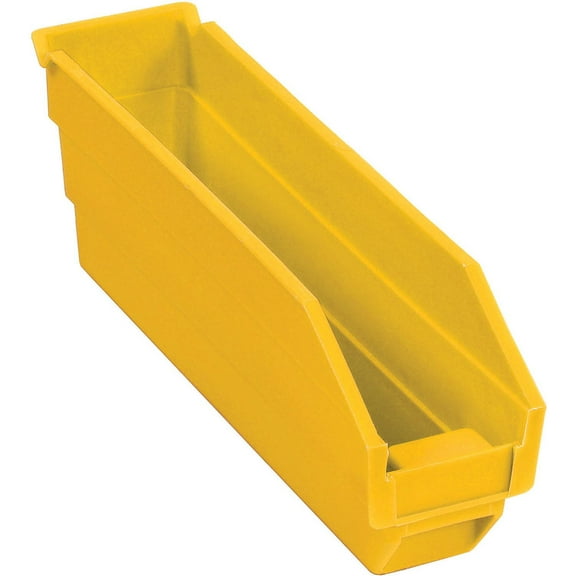 Global Industrial 184836YL Plastic Nesting Storage Shelf Bin - 2.75 x 11.625 x 4 in. - Yellow