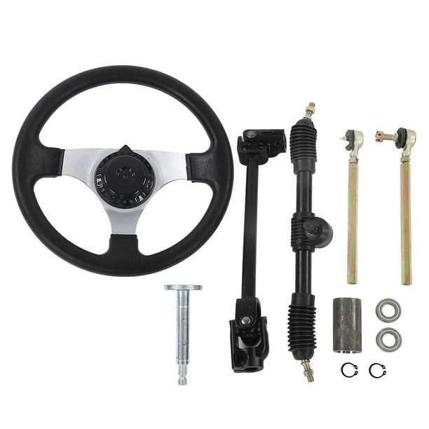 Go Kart Steering Wheel Assembly, Complete Durable 300mm Diameter Shaft