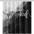 thumbnail image 4 of Black and White Bathroom Shower Curtain Get Naked Abstract Stereoscopic Geometric Pattern Shower Curtain with Hooks Waterproof Fabric Modern Minimalist Art Shower Curtain Decor, 36x72 Inch, 4 of 6